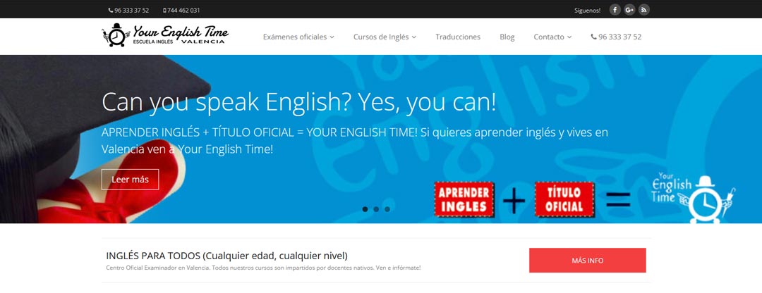 Escuela Inglés Your English Time